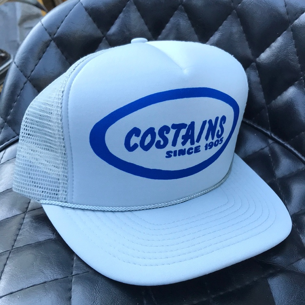 Light grey blue vintage trucker hat